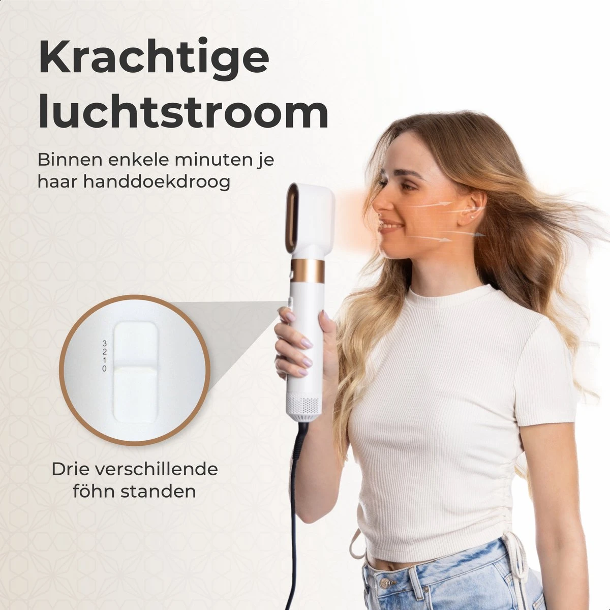 Tutabelle Airwrap - 6 In 1 Hairstyler - Multistyler - Krultang - Krulborstel - Haarstyler - Hairstyler - Stijltang - Wit - Afbeelding 8