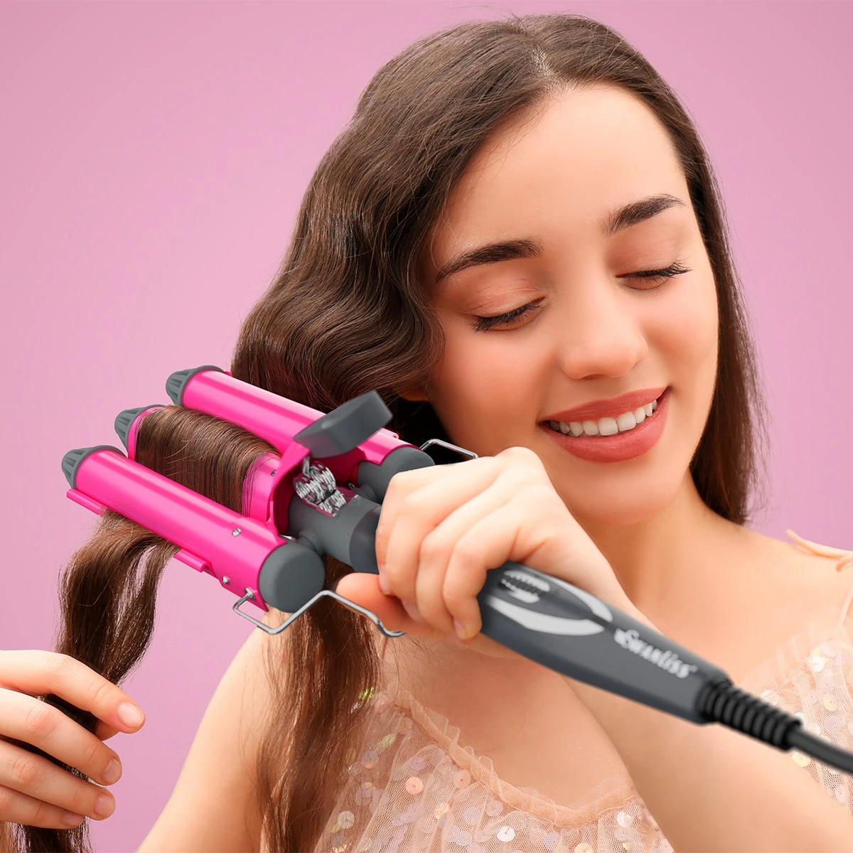 Swanliss Krultang 25mm - Met Argan Olie En Handschoen - Golvenkrultang – Golf Wave Krultang - Beach Waves - Afbeelding 9