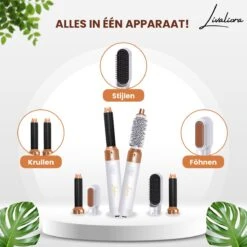 Livaliora 5-in-1 Föhnborstel - Multistyler - Lang/Kort/Stijl/Krullen - 1000W - Wit/Goud - Nieuwste Versie 17 Livaliora 5-in-1 Föhnborstel - Multistyler - Lang/Kort/Stijl/Krullen - 1000W - Wit/Goud - Nieuwste Versie -BaByliss Verkoopwinkel 1200x1200 2978
