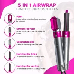 Airwrap Krultang - Krultang 5 In 1 - Föhnborstel - 5 In 1 Multi Styler - Haardroger Met Borstel - Zwart 14 Airwrap Krultang - Krultang 5 In 1 - Föhnborstel - 5 In 1 Multi Styler - Haardroger Met Borstel - Zwart -BaByliss Verkoopwinkel 1200x1200 2981