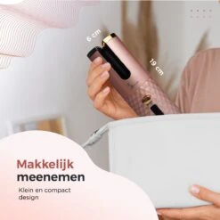 Simver Automatische Krultang Versie 2.0 (dec 2022) - Verbeterde Batterij - Draadloos - Krultangen -USB Oplaadbaar - LCD Display - Keramische Krulijzer - Roze - Cadeautip - Kerstcadeau 17 Simver Automatische Krultang Versie 2.0 (dec 2022) - Verbeterde Batterij - Draadloos - Krultangen -USB Oplaadbaar - LCD Display - Keramische Krulijzer - Roze - Cadeautip - Kerstcadeau -BaByliss Verkoopwinkel 1200x1200 3000