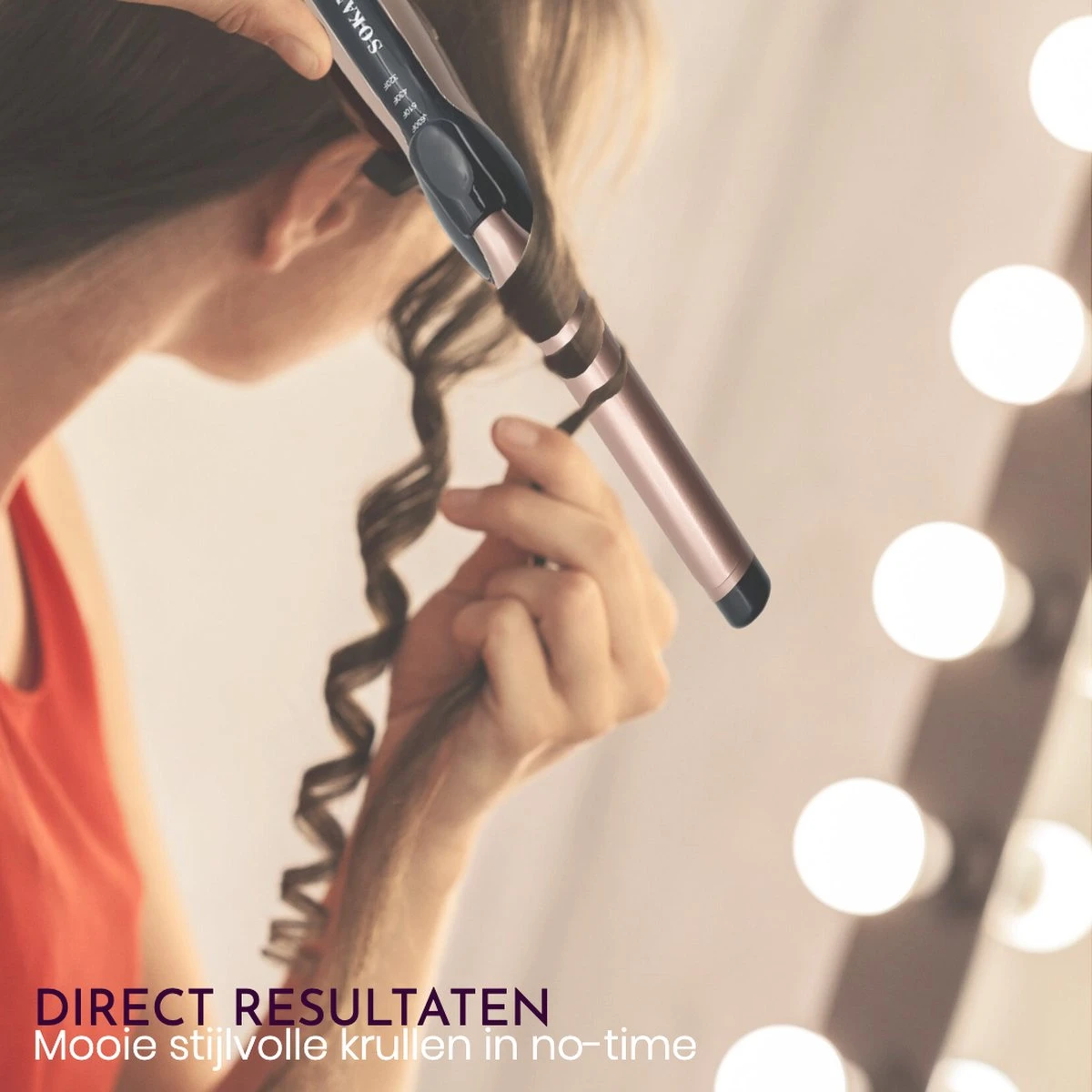 Sokany 25mm Curling Tong Krultang - 5 Temperatuurinstellingen - Compacte Krullen - Afbeelding 4