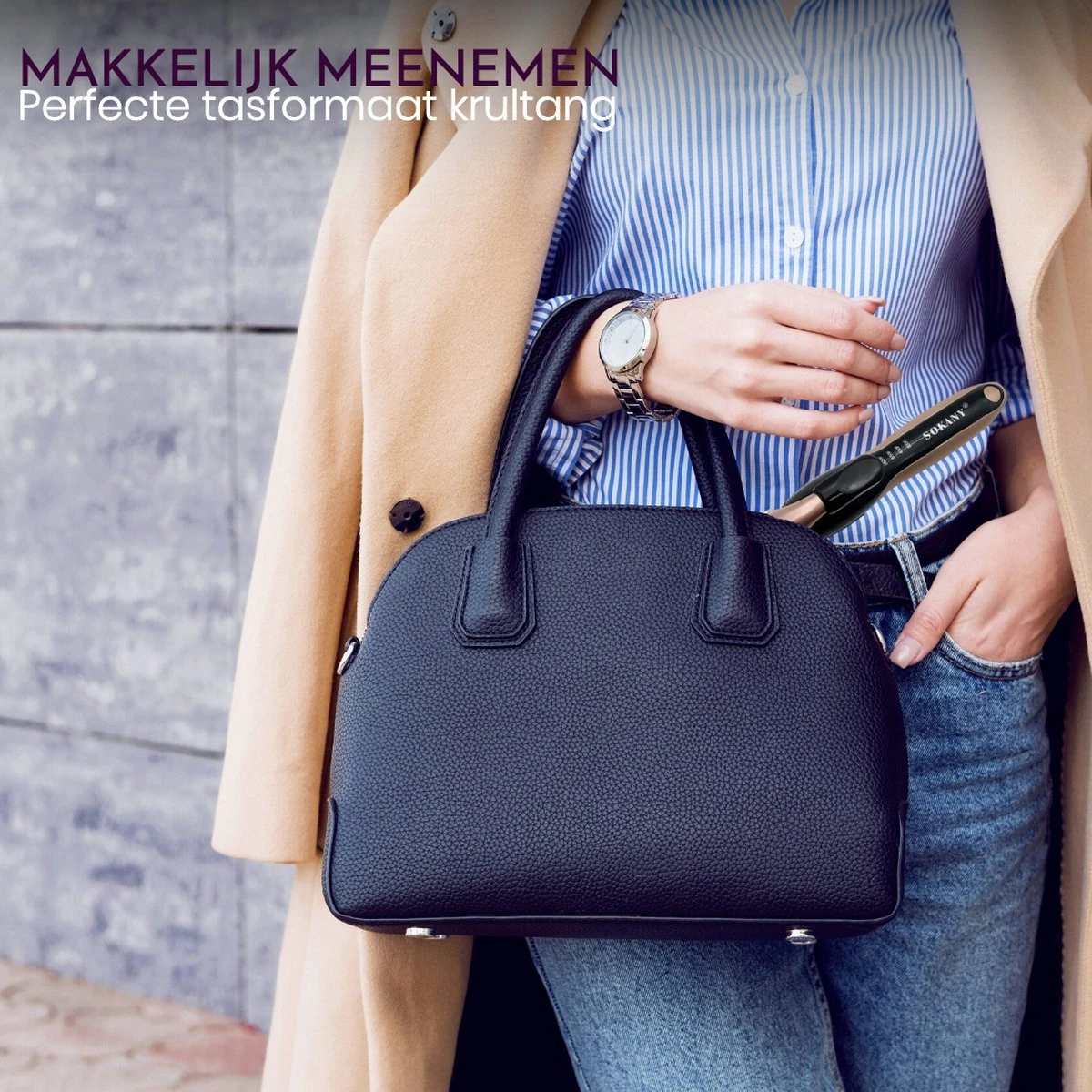 Sokany 25mm Curling Tong Krultang - 5 Temperatuurinstellingen - Compacte Krullen - Afbeelding 7