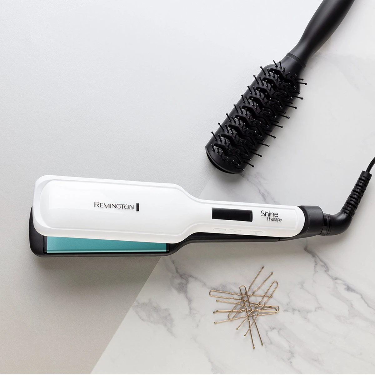 Remington S8550 Shine Therapy Brede Platen Voor Dik En Lang Haar - Stijltang - Afbeelding 2