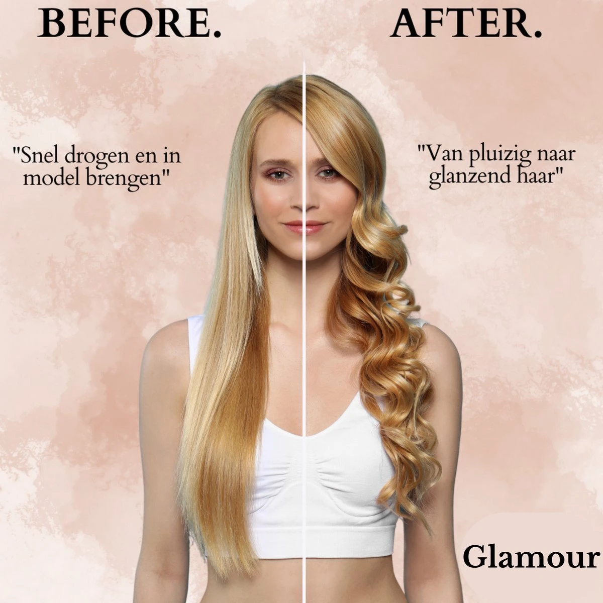 Glamour Airwrap 5 In 1 - Krultang - Föhnborstel - Stijltang - Multistyler - Krulborstel - Luxe Cadeau Set - 2023 Edition White/Gold - Afbeelding 3