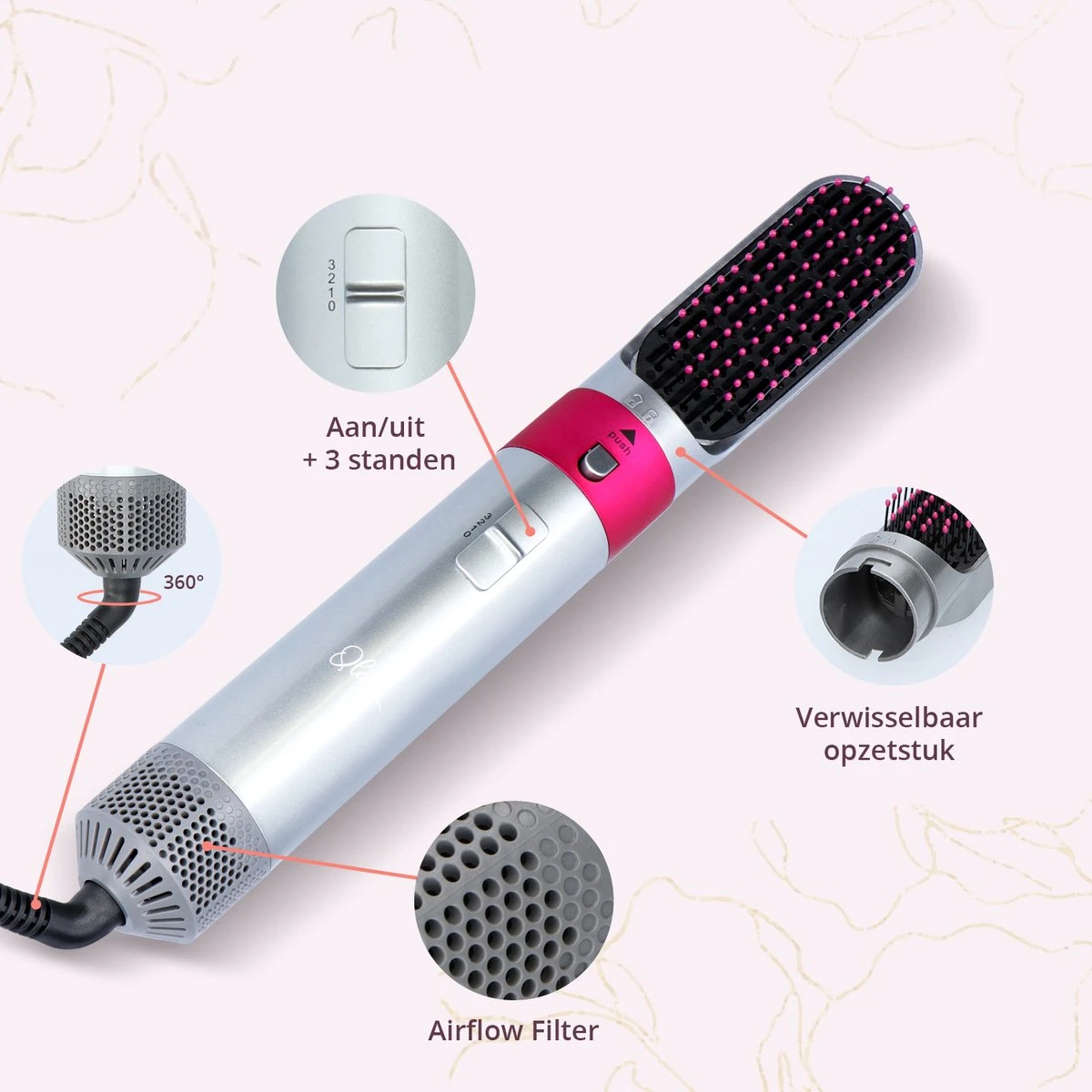 QLAY Airwrap 5 In 1 Set - Vernieuwde Motor - Airwrap Krultang - 2023 Edition - Afbeelding 6