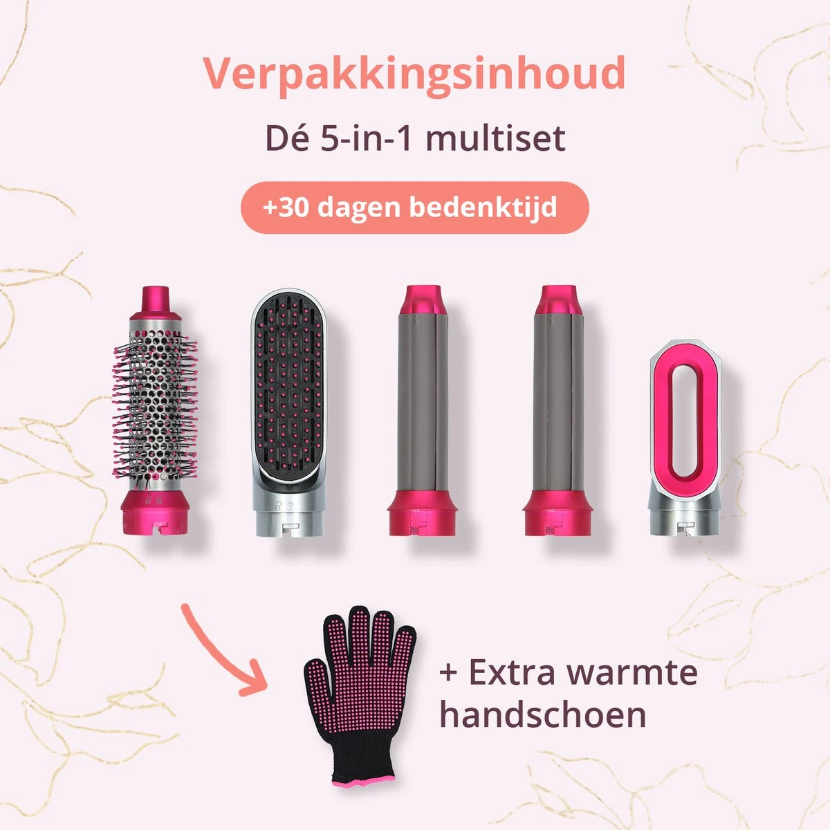 QLAY Airwrap 5 In 1 Set - Vernieuwde Motor - Airwrap Krultang - 2023 Edition - Afbeelding 8