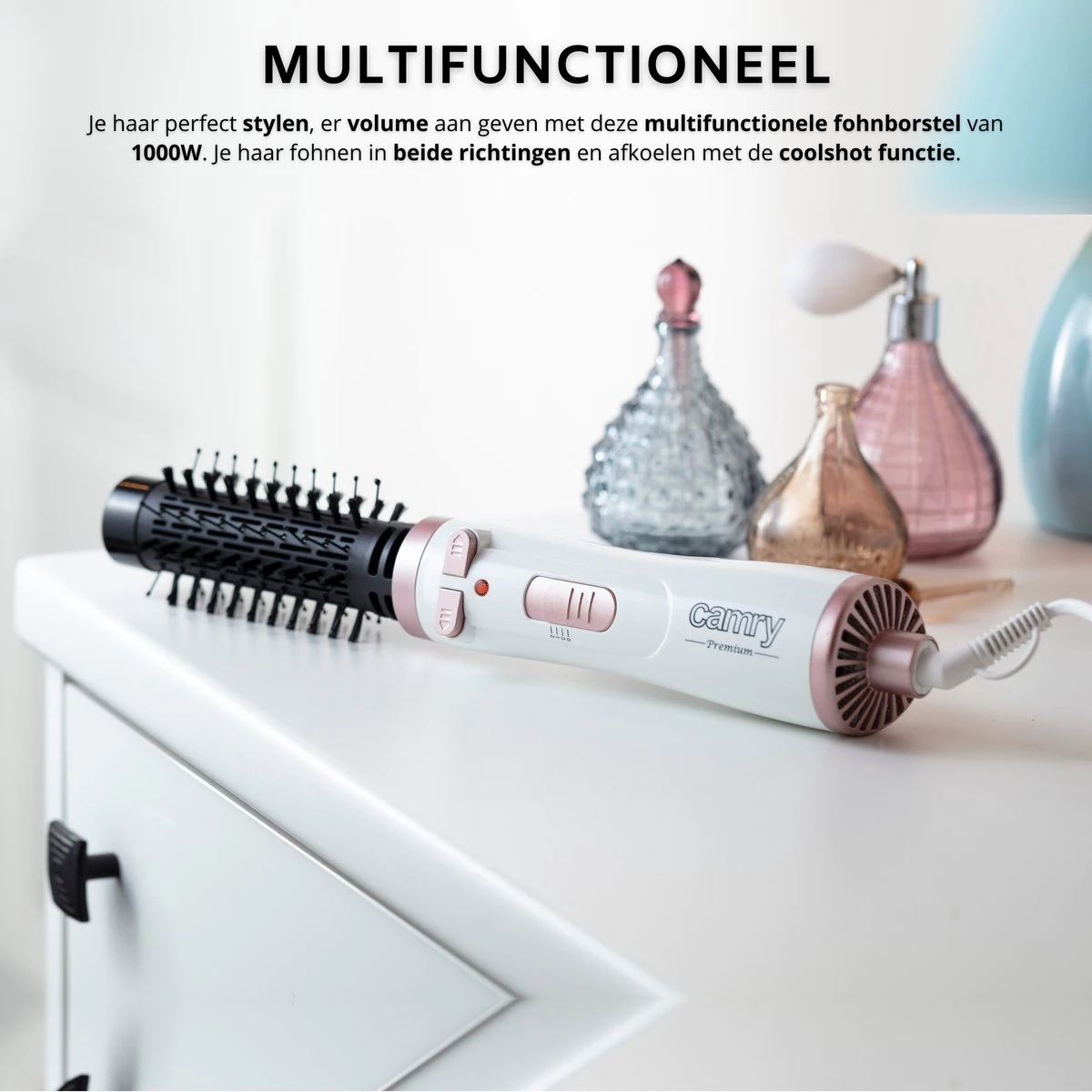 Fohnborstel - Fohnborstel Roterend - 2 Opzetstukken - Temperatuurregeling - Keramisch - Afbeelding 2