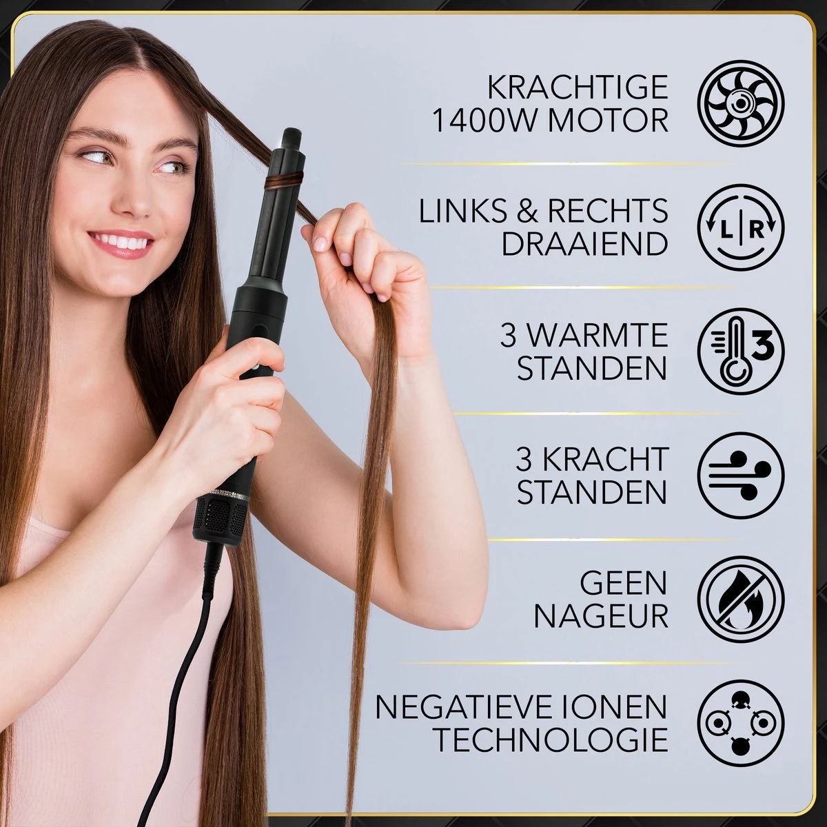ABTOO Professionele 7-in-1 Airwrap Föhnborstel & Haarstijler - Inclusief Opbergdoos & Hittebestendige Handschoen - Haardroger Föhn Met Borstel Styler - Elektrische Haarborstel / Krultang - Multistyler Krulborstel - Magische Stijlborstel - Hairwrap 5 ABTOO Professionele 7-in-1 Airwrap Föhnborstel & Haarstijler - Inclusief Opbergdoos & Hittebestendige Handschoen - Haardroger Föhn Met Borstel Styler - Elektrische Haarborstel / Krultang - Multistyler Krulborstel - Magische Stijlborstel - Hairwrap - Afbeelding 3