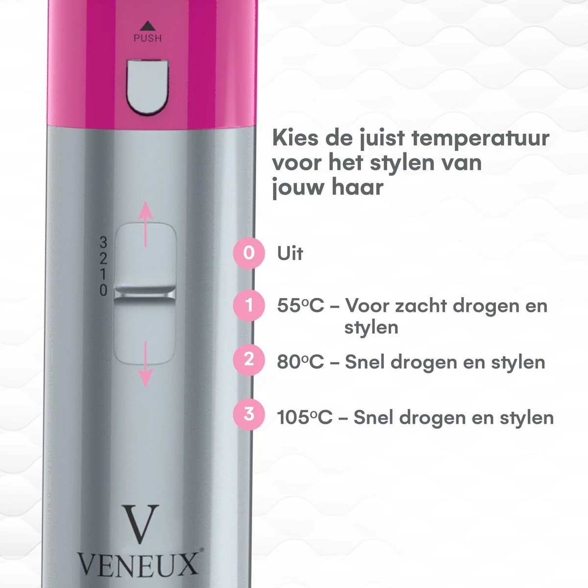 VENEUX® Airwrap Krultang - Krultangen - Föhnborstel - 5 In 1 Multi Styler - Grijs - TikTok -Inclusief Leren Opbergcase - Nieuwste Versie 2.5 Maart 2023 Edition - Afbeelding 11