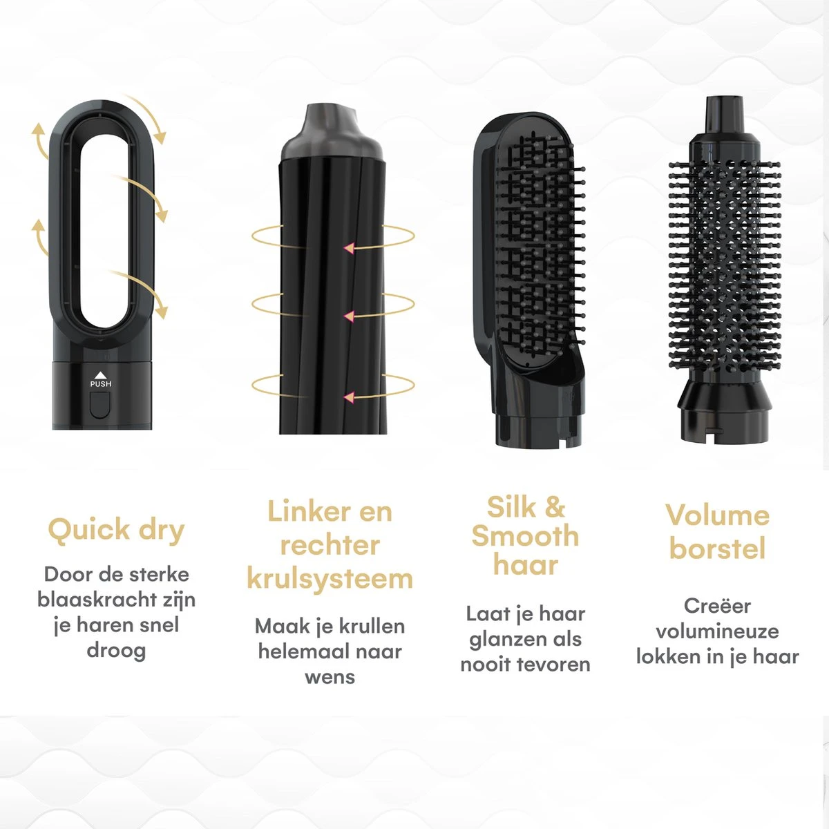 Bolt Electronics® Airwrap Krultang - Krultangen - Föhnborstel - 5 In 1 Multi Styler - Zwart - TikTok - Nieuwste Versie 3.0 Maart 2023 Edition - Afbeelding 5