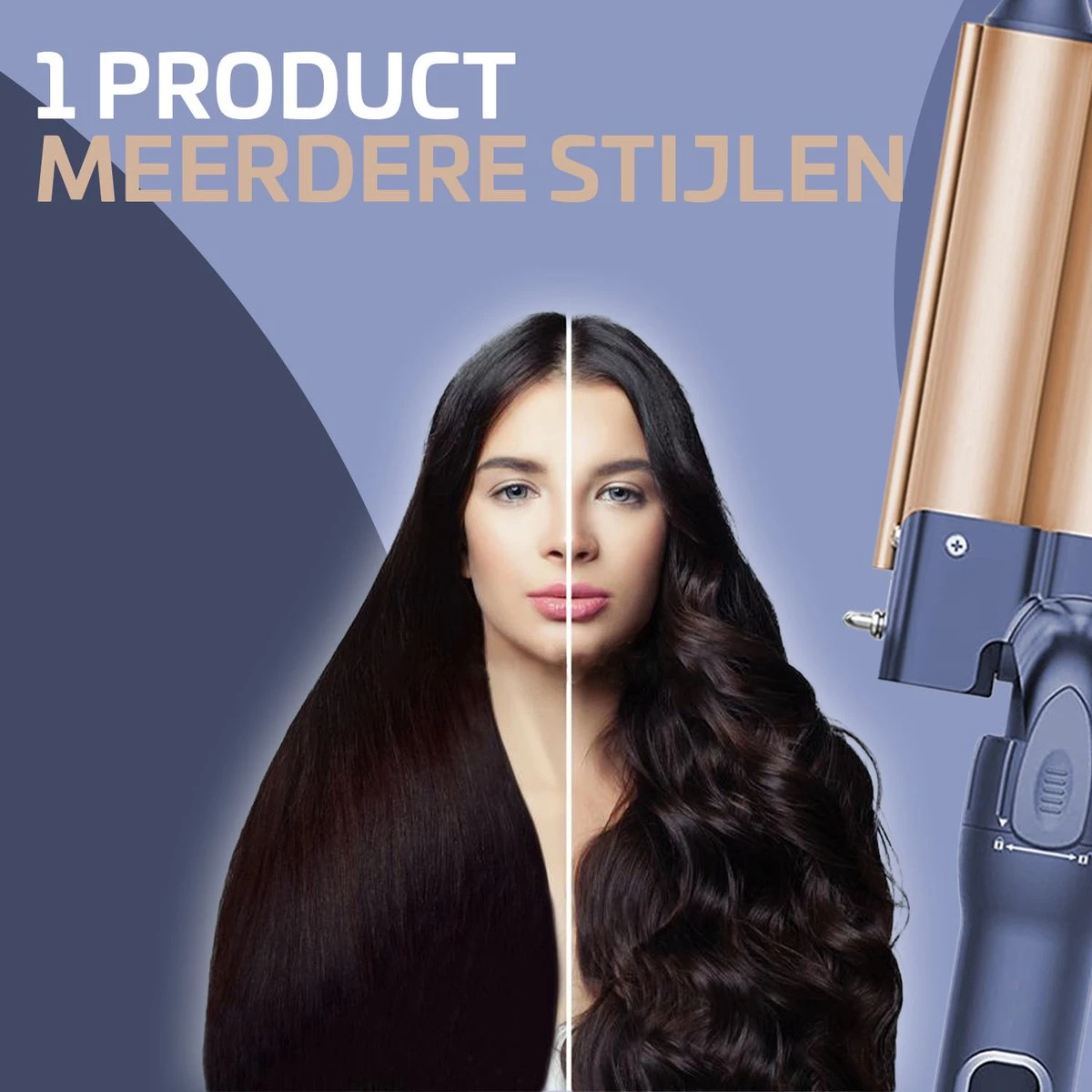 Nince Luxe Keramische Krultang Met Opzetstukken - Wafeltang Waver Golvenkrultang - Curling Iron - 9 Tot 32mm - Afbeelding 2
