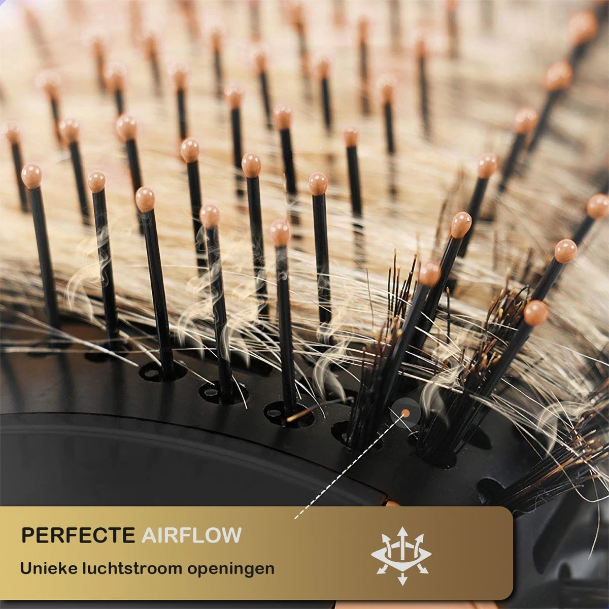 AG110 Luxe 3-in-1 Fohnborstel - Goud - Keramische Fohnborstels - Inclusief Travelbag, 12 Kleefrollen & 12 Haarclips - Ronde Borstel - 1000w - Krulborstel - Magic Brush - Lang/Kort/Stijl/Krullen Zwart 5 AG110 Luxe 3-in-1 Fohnborstel - Goud - Keramische Fohnborstels - Inclusief Travelbag, 12 Kleefrollen & 12 Haarclips - Ronde Borstel - 1000w - Krulborstel - Magic Brush - Lang/Kort/Stijl/Krullen Zwart - Afbeelding 3
