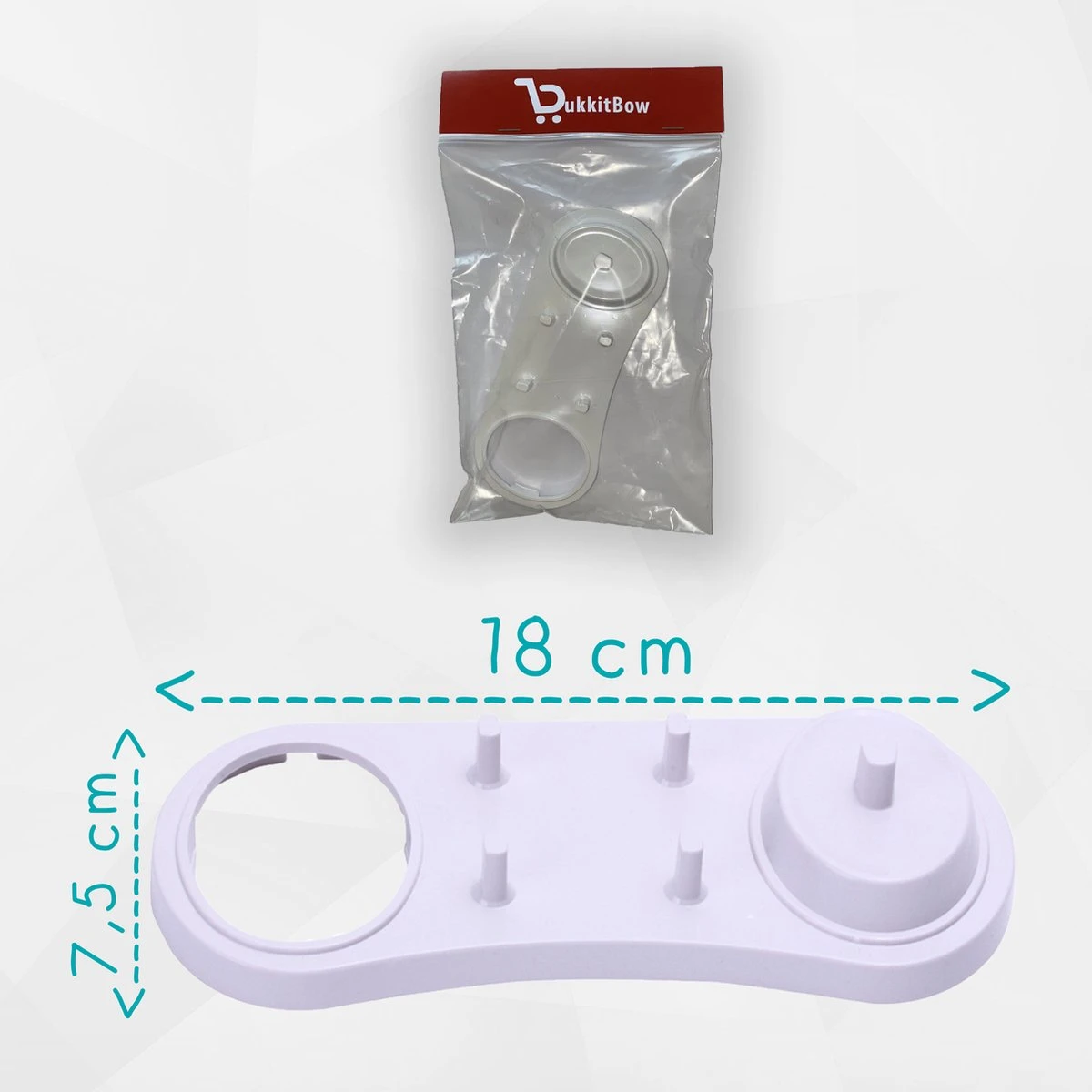 BukkitBow - Tandenborstel Houder - Houder Voor Oral B Tandenborstel - Houder Voor Tandenborstel En Opzetborstels - Inclusief Opbergunit Voor 4 Opzetborstels - Afbeelding 4
