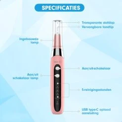 DEN-T® PRO U500 - Elektrische Sonische Tandsteen Verwijderaar - Roze -BaByliss Verkoopwinkel 1200x1200 595