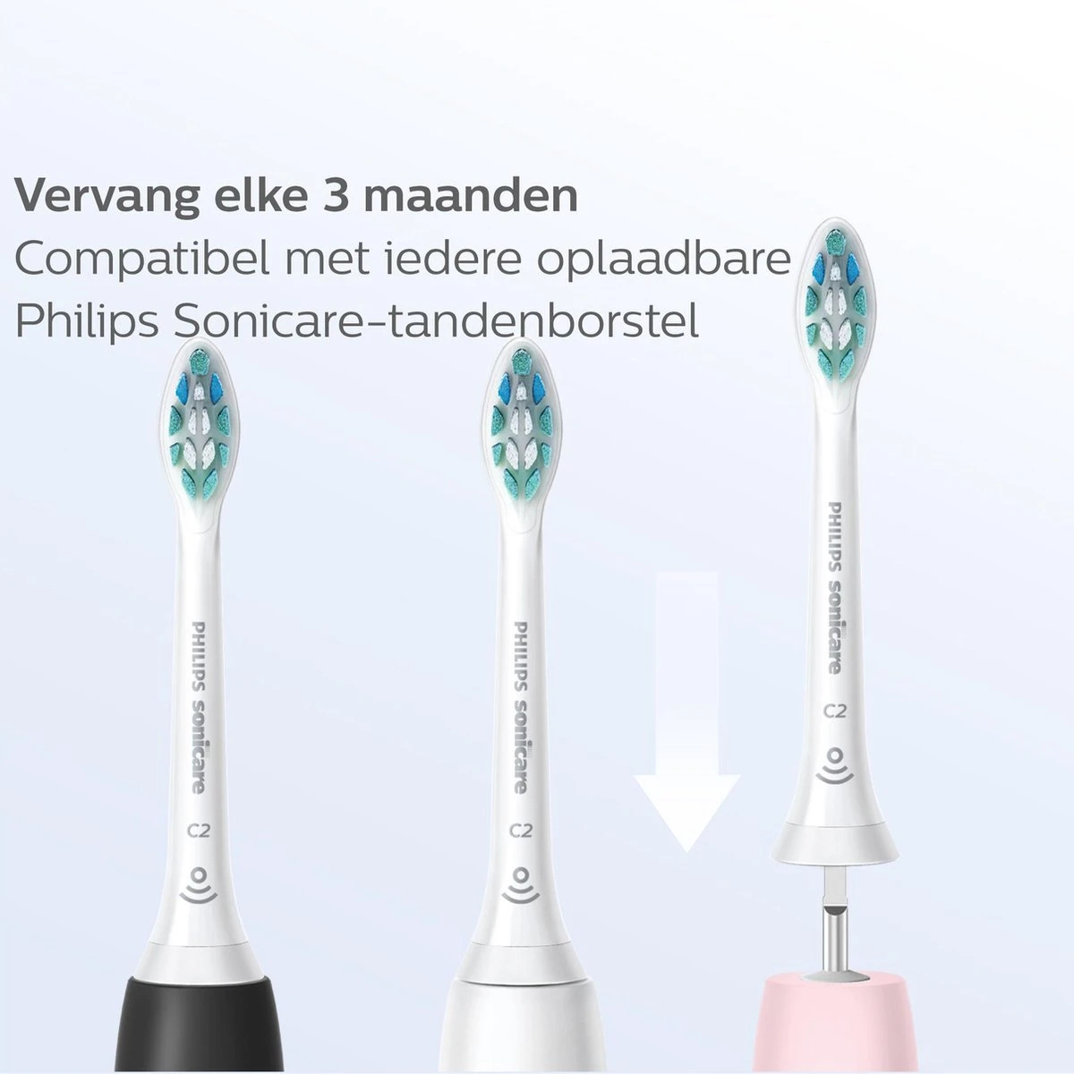 Philips Sonicare C2 Optimal Plaque Defence HX9024/10 - Opzetborstels - 4 Stuks - Afbeelding 12
