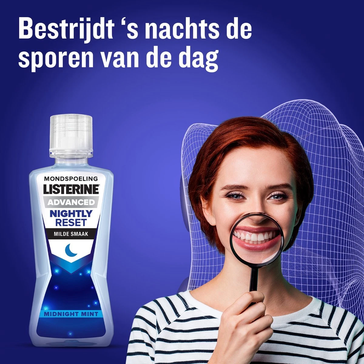 LISTERINE Nightly Reset Milde Smaak, Mondspoeling Met RAPID-FUSHION -technologie Voor Gebruik Tijdens De Nacht, Hermineraliseert Het Tandglazuur, 3 X 400 Ml - Afbeelding 4