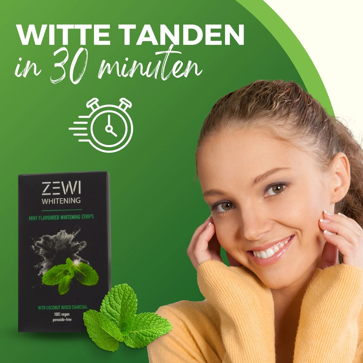 Zewi Professionele Tandenbleek Strips Tandenbleekset Whitening Strips Crest Whitestrips Teeth Kit Tanden Bleken Witte Tanden Zonder Peroxide - 28 Strips - Afbeelding 6