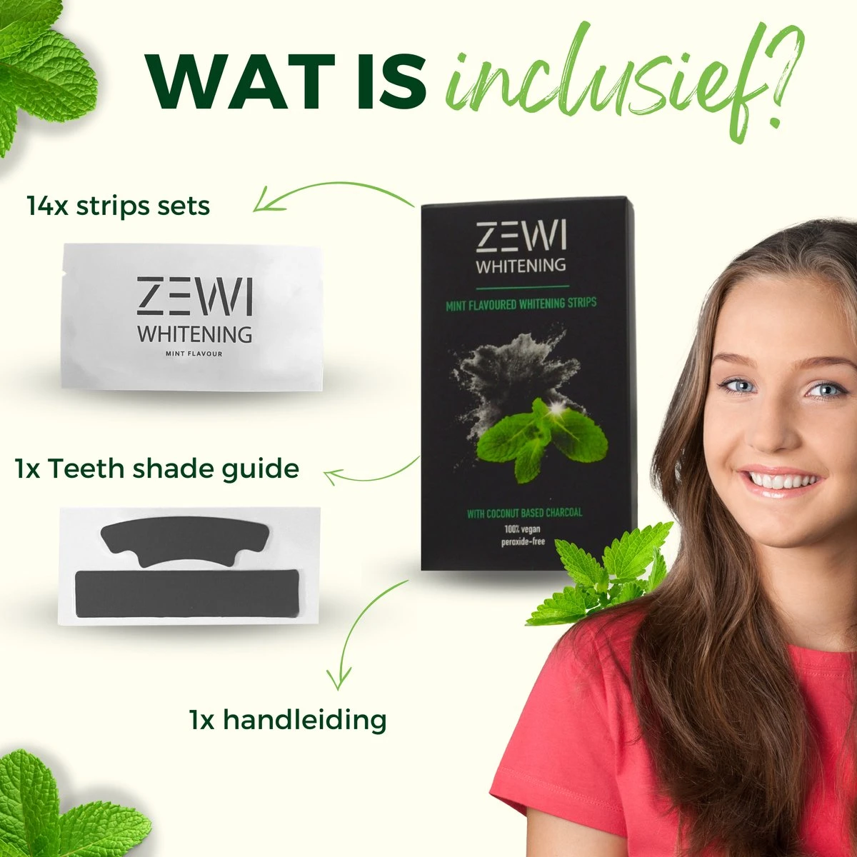 Zewi Professionele Tandenbleek Strips Tandenbleekset Whitening Strips Crest Whitestrips Teeth Kit Tanden Bleken Witte Tanden Zonder Peroxide - 28 Strips - Afbeelding 8