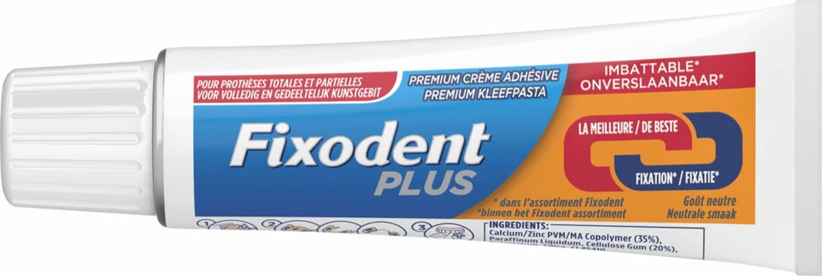 Fixodent Plus - Voordeelverpakking 6x40 G - Kleefpasta - Afbeelding 2