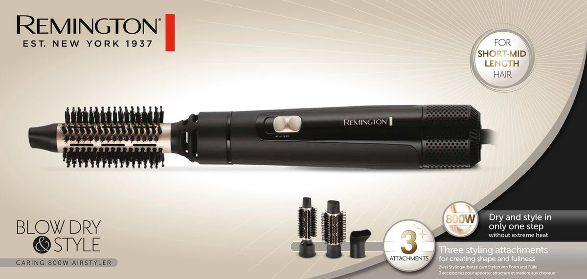 Remington Blow Dry & Style – 800 Watt Föhnborstel - AS7300 10 Remington Blow Dry & Style – 800 Watt Föhnborstel - AS7300 - Afbeelding 8