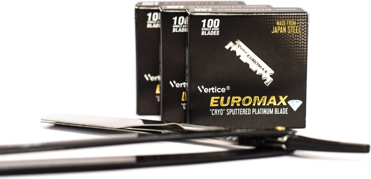EUROMAX 300 Scheermesjes + TSF Razor, Shavette, Barbiersmes, Kappersmes, Klassiek Open Scheermes, - Afbeelding 2