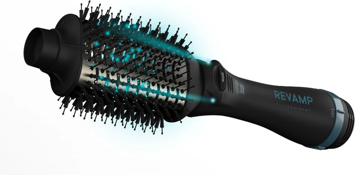 Revamp DR2500 Progloss Föhnborstel - 4 In 1 Stijlborstel - Voor Alle Haartypes - Inclusief 2 Opzetborstels - 1000 W - Afbeelding 2