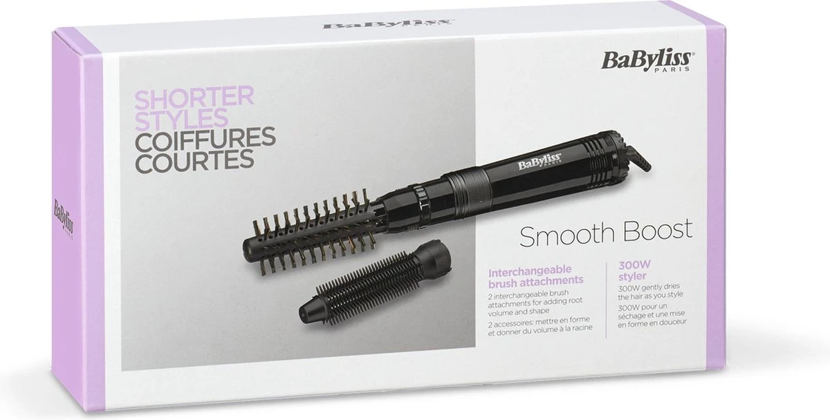 BaByliss Smooth Boost Föhnborstel 668E - 22mm Harde- En Zachte Bortstel - Multivoltage - Afbeelding 7