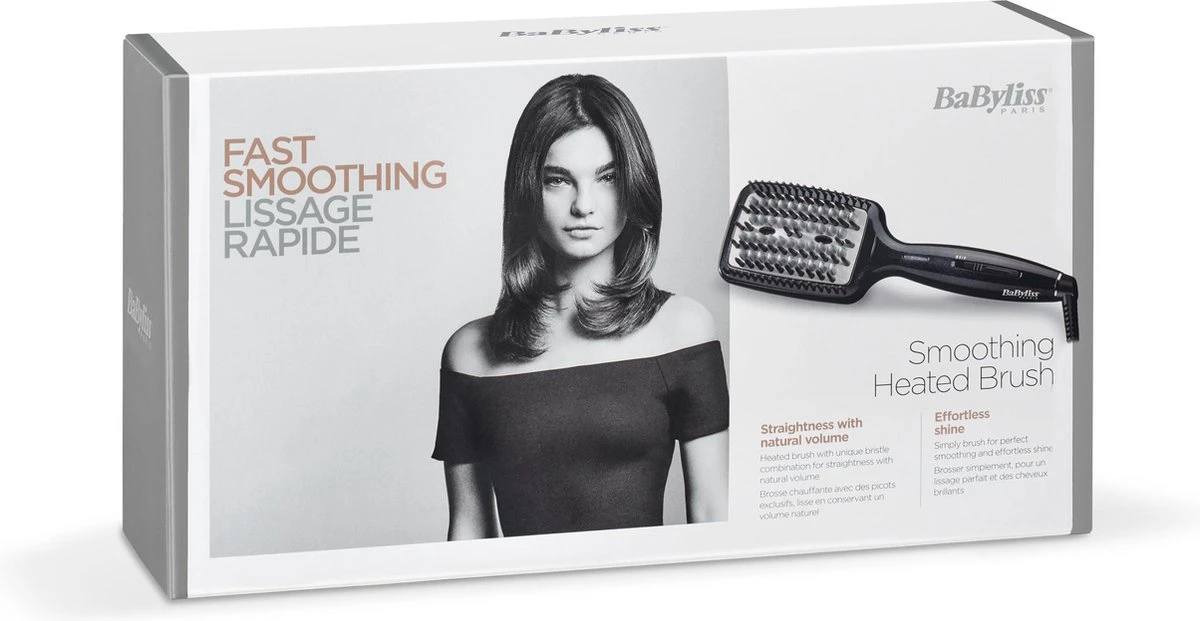 BaByliss Smoothing Heated Brush Stijlborstel HSB101E - 3 Temperatuurinstellingen - 1,95m Meedraaiend Snoer - Afbeelding 8