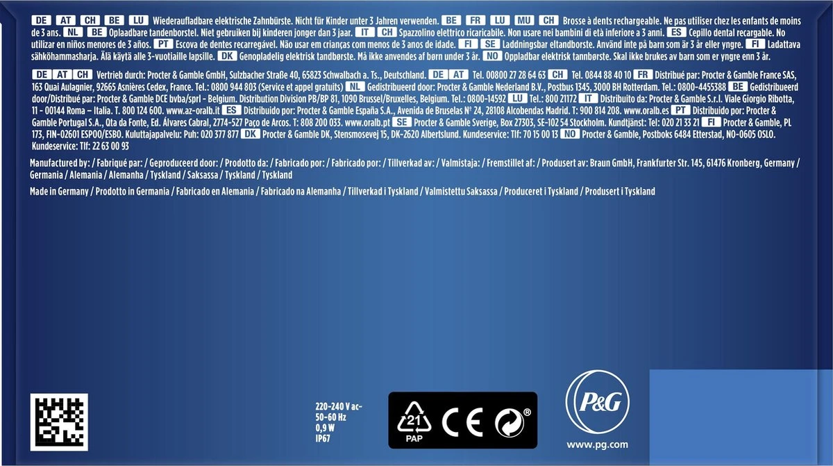 Oral B Oral-B PRO 2 2500 - Zwart - Elektrische Tandenborstel - Met Reisetui - Afbeelding 8