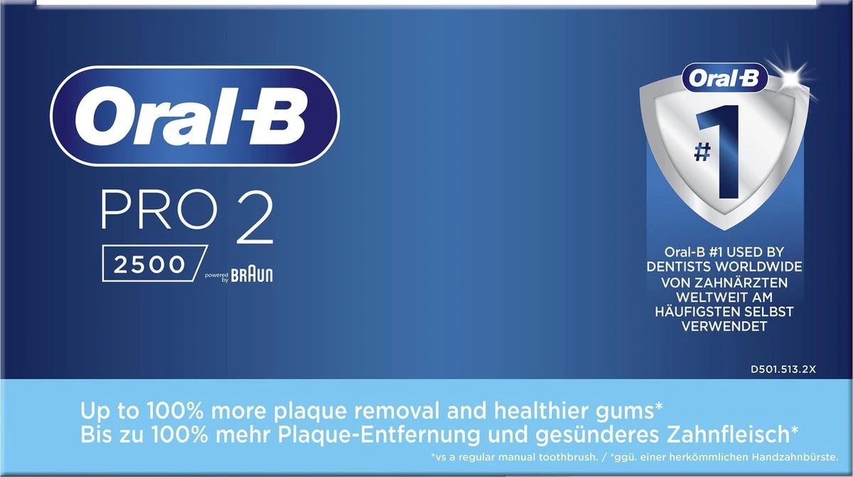 Oral B Oral-B PRO 2 2500 - Zwart - Elektrische Tandenborstel - Met Reisetui - Afbeelding 10