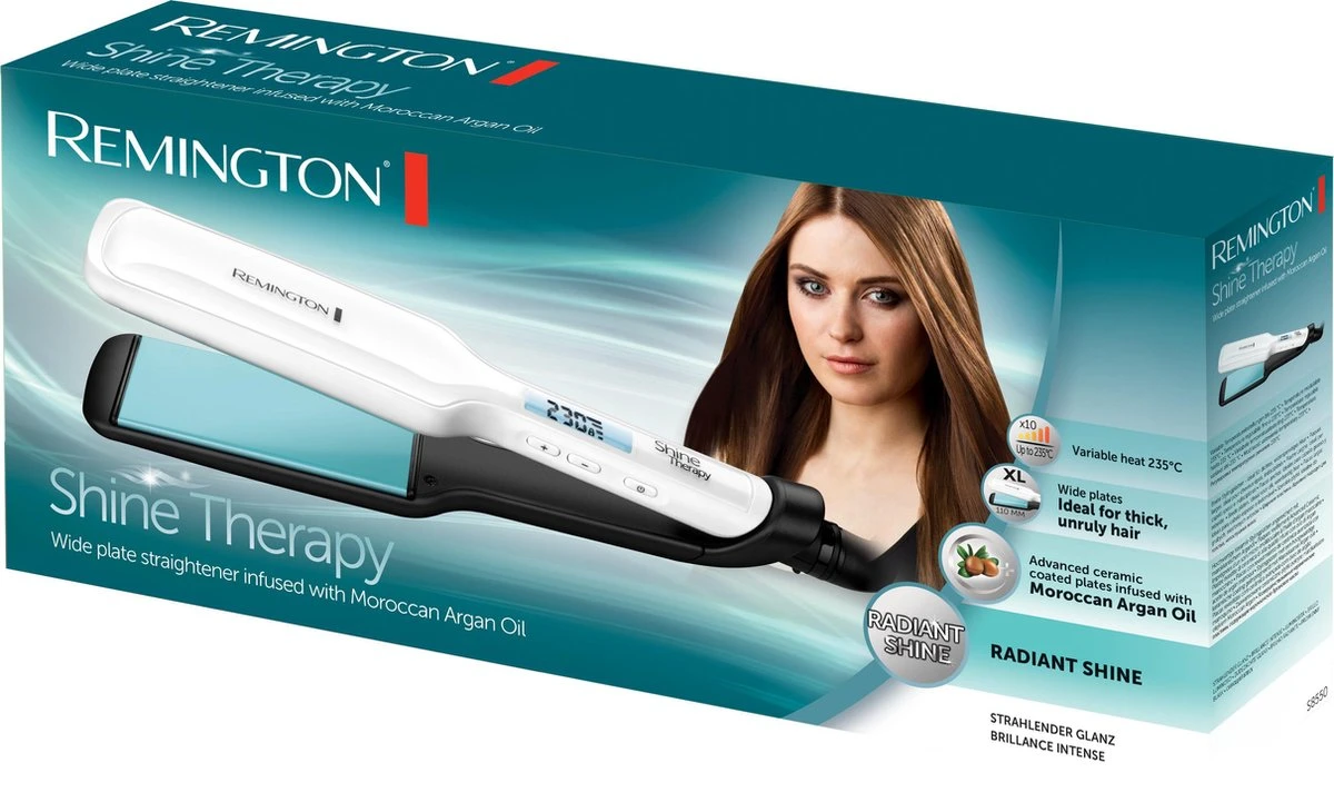 Remington S8550 Shine Therapy Brede Platen Voor Dik En Lang Haar - Stijltang - Afbeelding 7