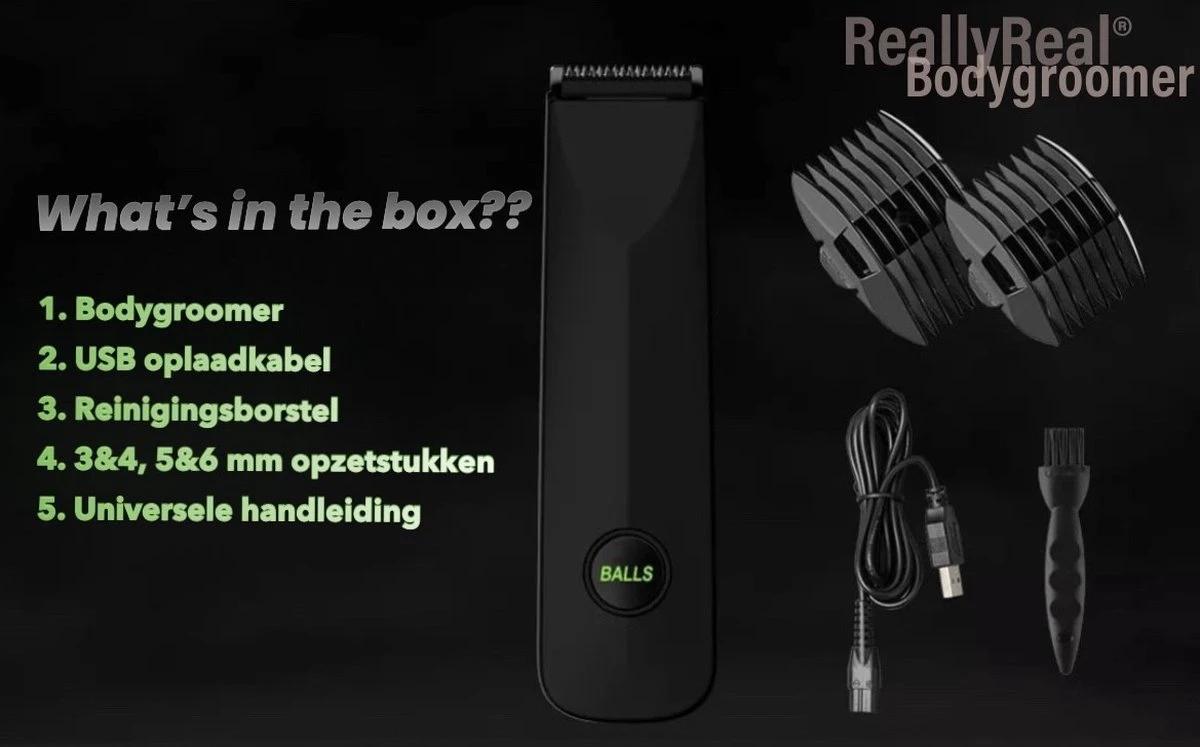 ReallyReal® Bodygroomer Mannen - Scheerapparaat - Trimmer Voor De Intieme Delen - Tondeuse Gehele Lichaam - Baardtrimmer - Shaver Inclusief Opzetstukken - Waterbestendig 8 ReallyReal® Bodygroomer Mannen - Scheerapparaat - Trimmer Voor De Intieme Delen - Tondeuse Gehele Lichaam - Baardtrimmer - Shaver Inclusief Opzetstukken - Waterbestendig - Afbeelding 7