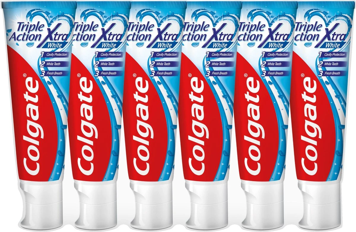 ColgateĀ® Colgate Triple Action Whitening Tandpasta 6x75ml