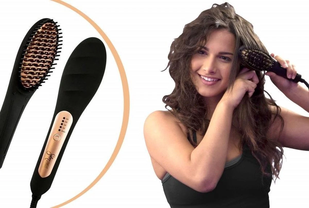 Velform Straight Wizard Stijlborstel Keramische Styler Haarborstel - Stijltang En Borstel - Hair Straightener - Afbeelding 7