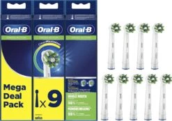 Oral B Oral-B CrossAction Opzetborstel Met CleanMaximiser-technologie, Verpakking Van 9 Stuks
