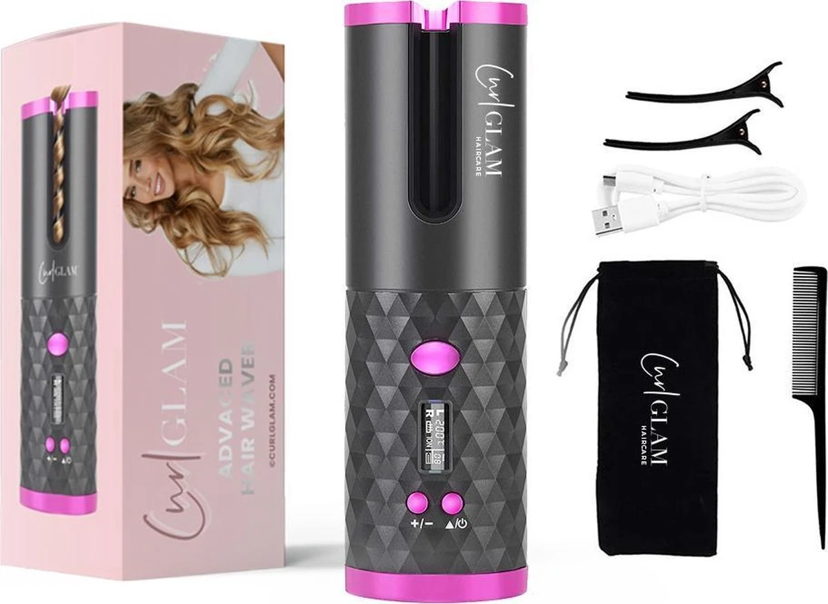 CURLGLAM® Black Pro - Automatische Krultang - Draadloos - USB Oplaadbaar - Afbeelding 4
