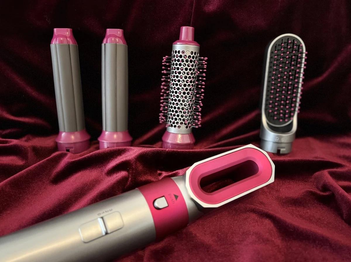 Mea Manu® - Airwrap - Krultang 5 In 1 – Föhnborstel - Hetelucht Borstel - Stijlborstel - Valentijn Cadeautje Voor Haar - Haardroger - Airstyler - Elektrische Krultang 5 In 1 - Krulborstel – Haarborstel Electrisch - Ionische Haardroger - Afbeelding 7