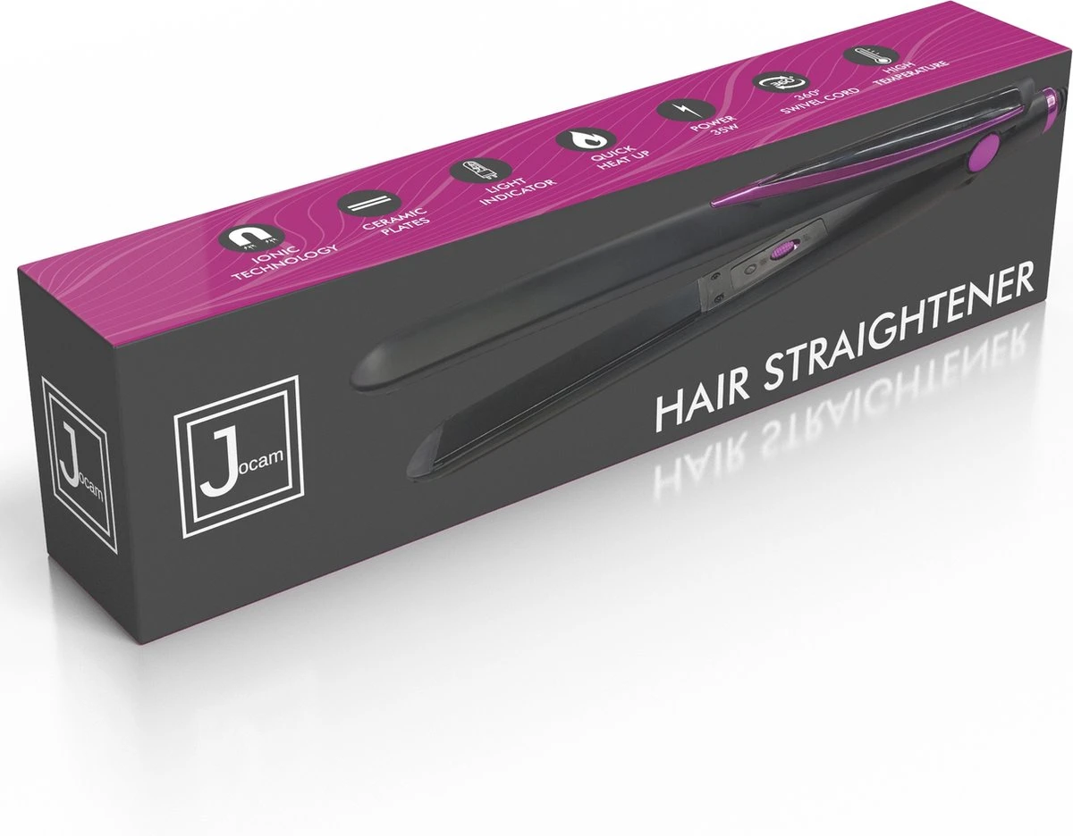 Jocam - Stijltang En Krultang - Keramische Coating - Automatische Temperatuur - Zwart - Afbeelding 8