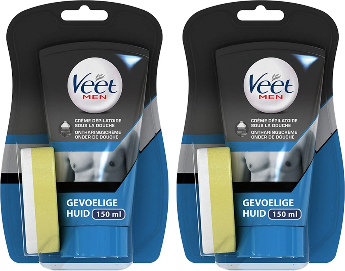 Veet Men Ontharingscrème - Gevoelige Huid - In Douche - 2 X 150 Ml 7 Veet Men Ontharingscrème - Gevoelige Huid - In Douche - 2 X 150 Ml - Afbeelding 5