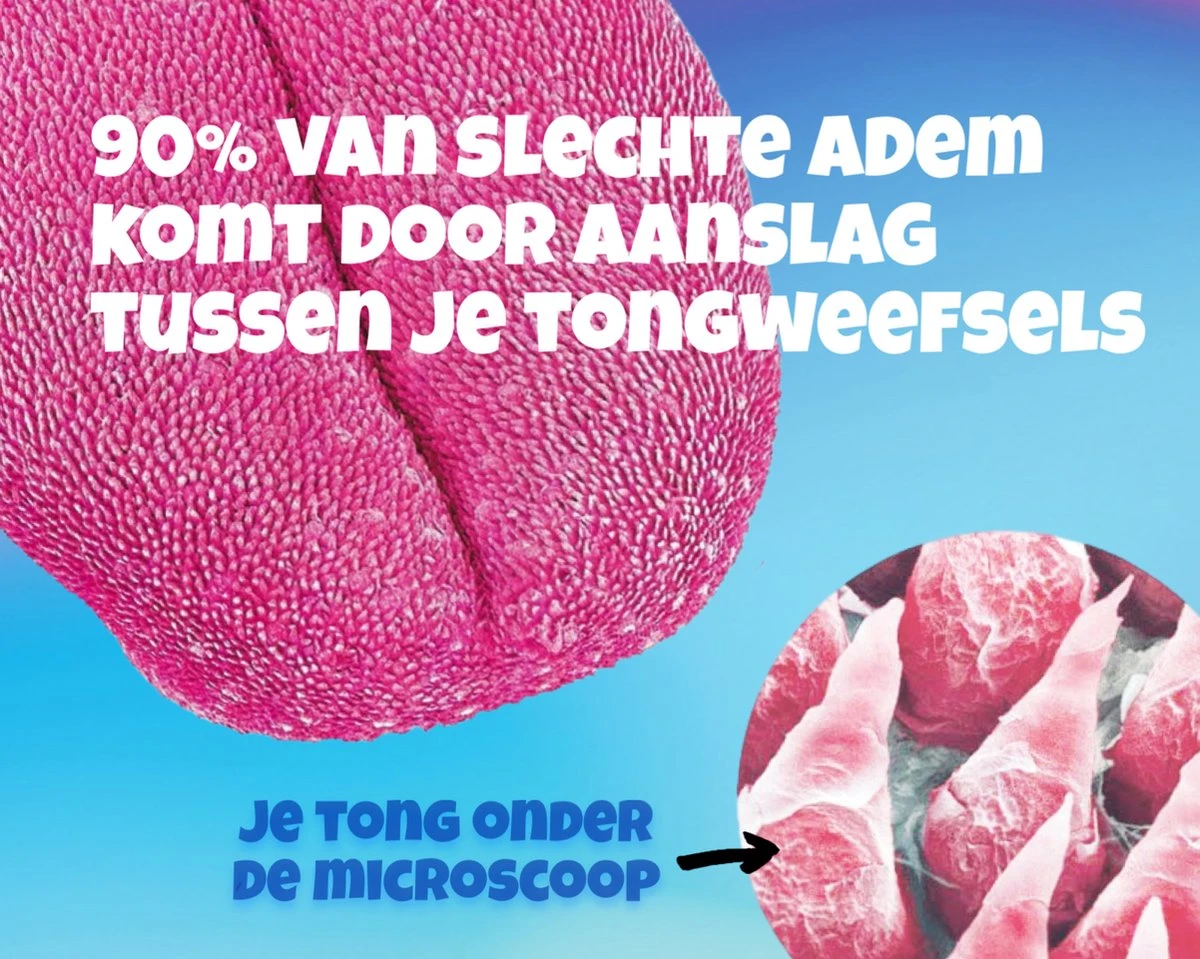 JuliBrite® Tong Gel (50ML) & Tongschraper - Reinigt Witte Tong Aanslag - Tegen Slechte Adem - Met Zink & CPC - Tongreiniger Set - Halitose & Beslagen Tong - Afbeelding 2