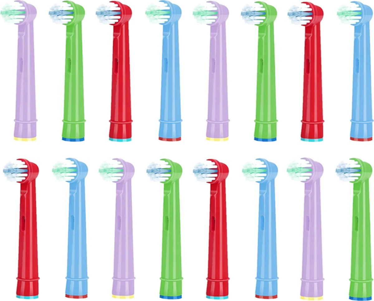 Cosity - Universele Opzetborstels Voor Kinderen - Voor Kids - Geschikt Voor Oral-B - 16 Stuks - Soft