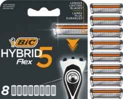 BIC Hybrid 5 Flex Scheermesjes Voor Mannen - Navulverpakking Met 8 Mesjes - Navullingen - Geen Houder