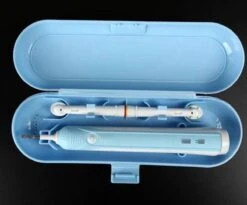 Reisetui Geschikt Voor Oral-B Pro/Vitality/Smartseries Stages Kids - Beschermhoes Travel Case - Geschikt Voor Elektrische Tandenborstel & 2 Opzetborstels - Lichtblauw