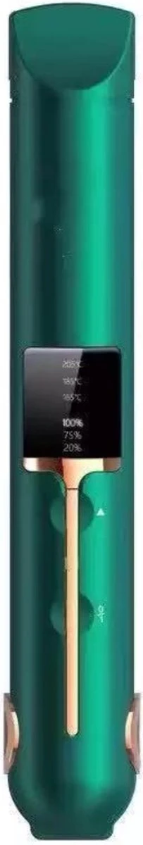 PH Goods® - Draadloze Mini Stijltang - Draadloos - Draagbaar - Oplaadbaar - Inclusief 2600mAh Powerbank Functie - Kleine Haar Stijltang - Hairstyler - Groen