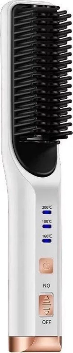 Draadloze Stijlborstel | Wit | Elektrische Haarborstel | Stijltang Hairbrush | Straight Brush | Stijltang | Stijl Brush | Haarborstel Hair Brush | Stylingtool | Straightener