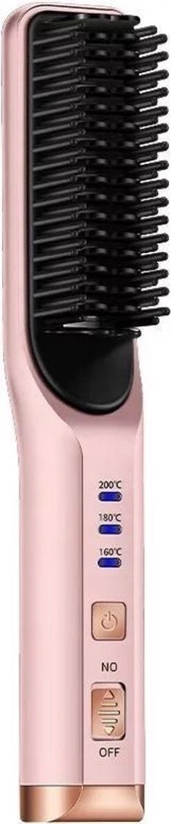 Draadloze Stijlborstel | Roze | Elektrische Haarborstel | Stijltang Hairbrush | Straight Brush | Stijltang | Stijl Brush | Haarborstel Hair Brush | Stylingtool | Straightener
