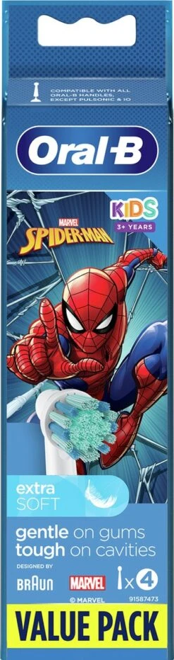 Oral B Oral-B Kids Opzetborstels Met Marvel Spider-Man-figuren, 4 Stuks -BaByliss Verkoopwinkel 318x1200 1