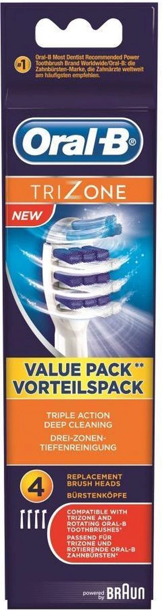 Oral B Oral-B TriZone - Opzetborstels - 4 Stuks 9 Oral B Oral-B TriZone - Opzetborstels - 4 Stuks - Afbeelding 7