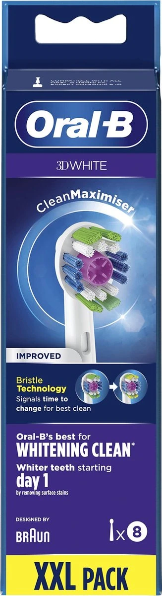 Oral B Oral-B 3D White - Met CleanMaximiser-technologie - Opzetborstels - 8 Stuks - Afbeelding 10
